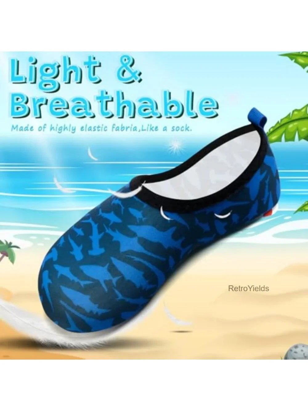 Kids Quick Dry Water Shoes Aqua Socks Beach Pool Swim Boys Girls Slip-On
